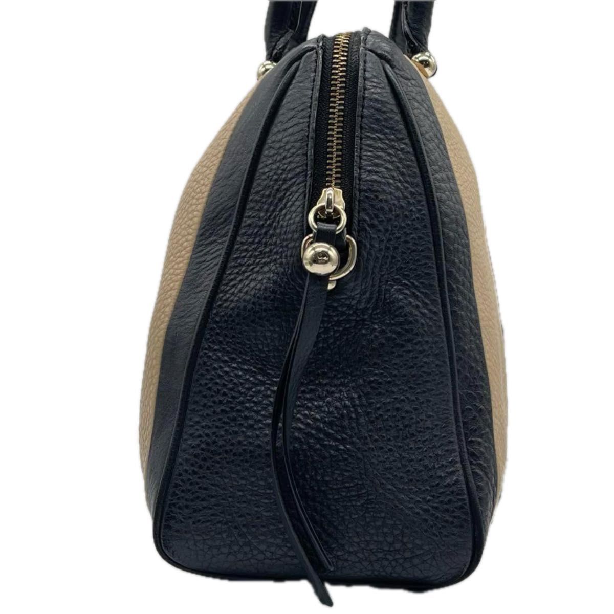 良品】kate spade ケイトスペード ハンドバッグ バイカラー 良品】kate spade ケイトスペード ハンドバッグ バイカラー