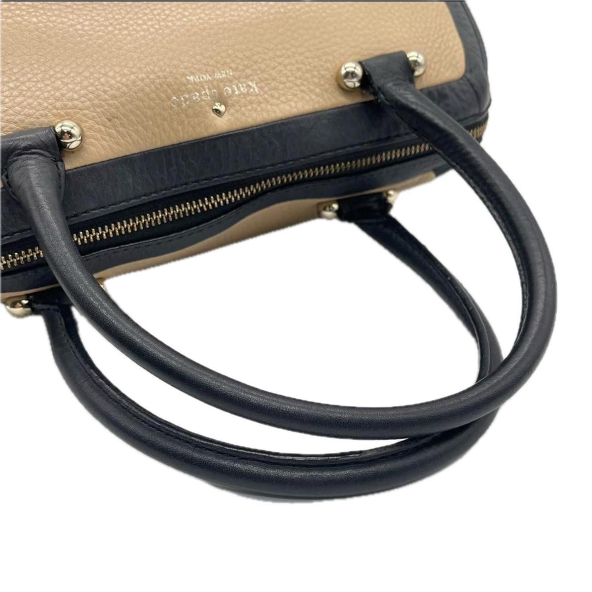 良品】kate spade ケイトスペード ハンドバッグ バイカラー 良品】kate spade ケイトスペード ハンドバッグ バイカラー