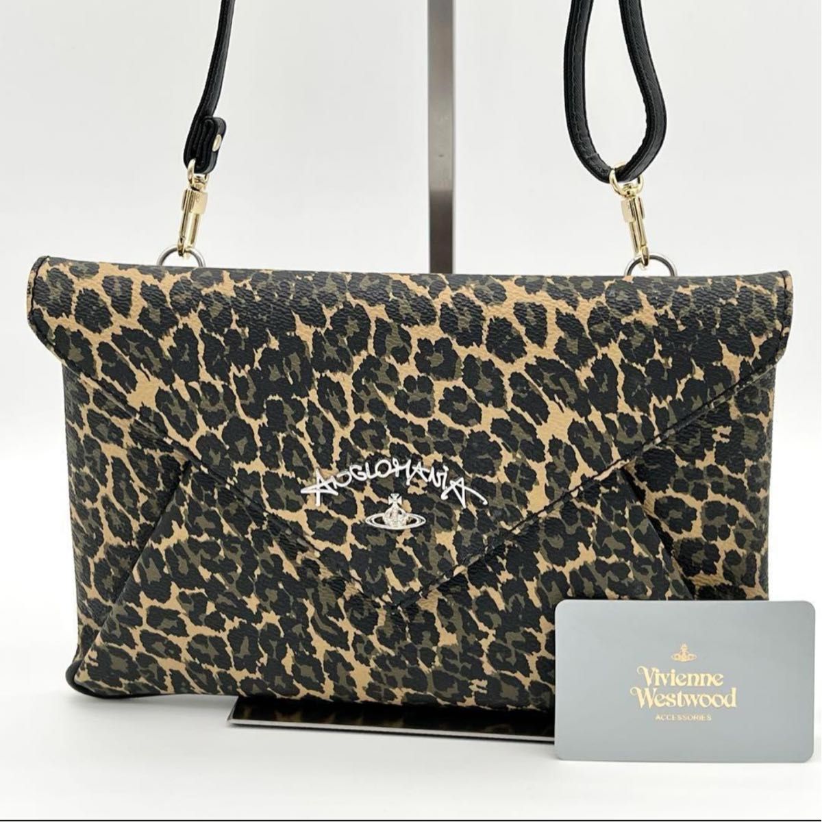 極美品】Vivienne ANGLOMANIA ショルダーバッグ レオパード 極美品】Vivienne ANGLOMANIA ショルダーバッグ レオパード