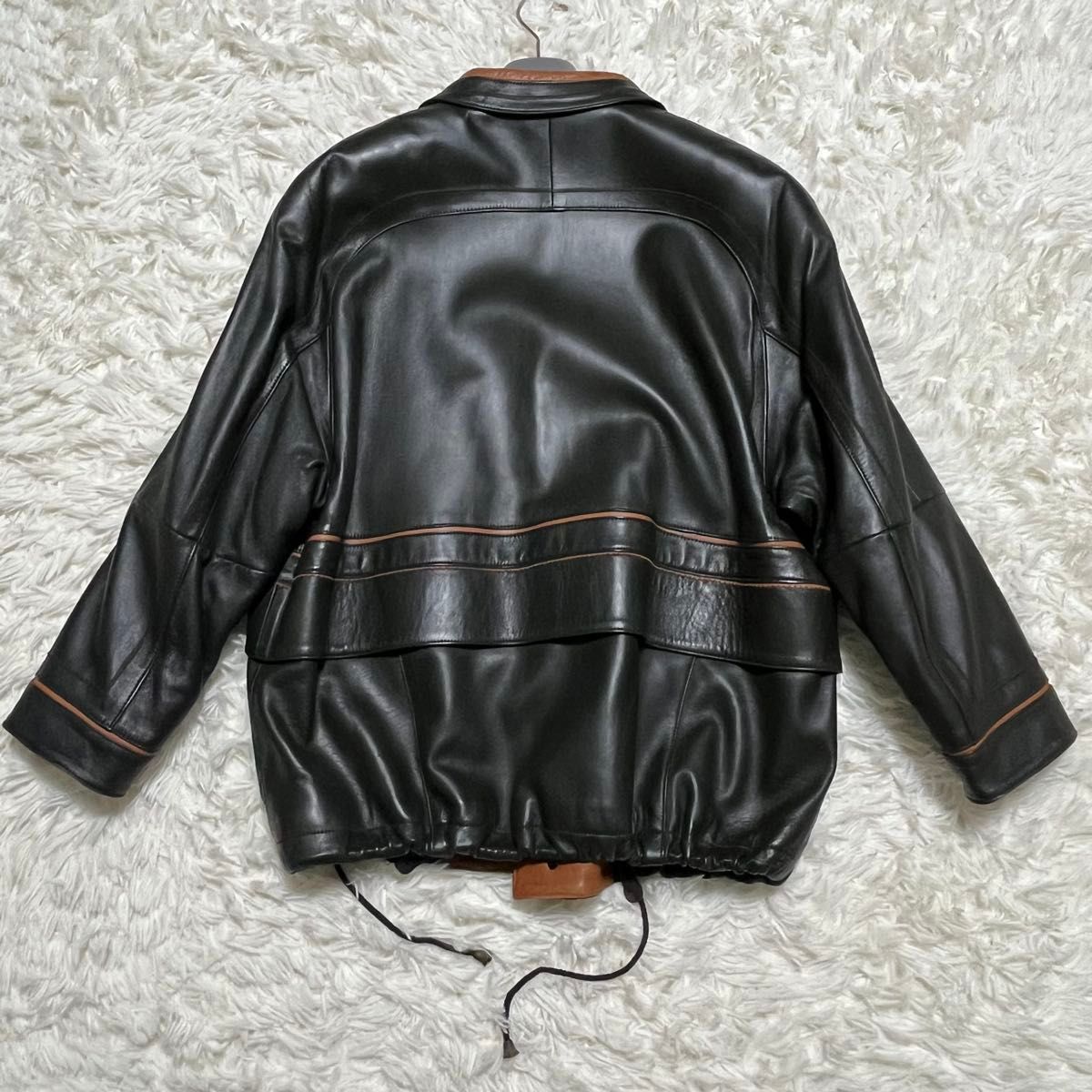 MUNPER ムンペル ラムレザージャケット ブルゾン ドローコード MUNPER ムンペル ラムレザージャケット ブルゾン ドローコード