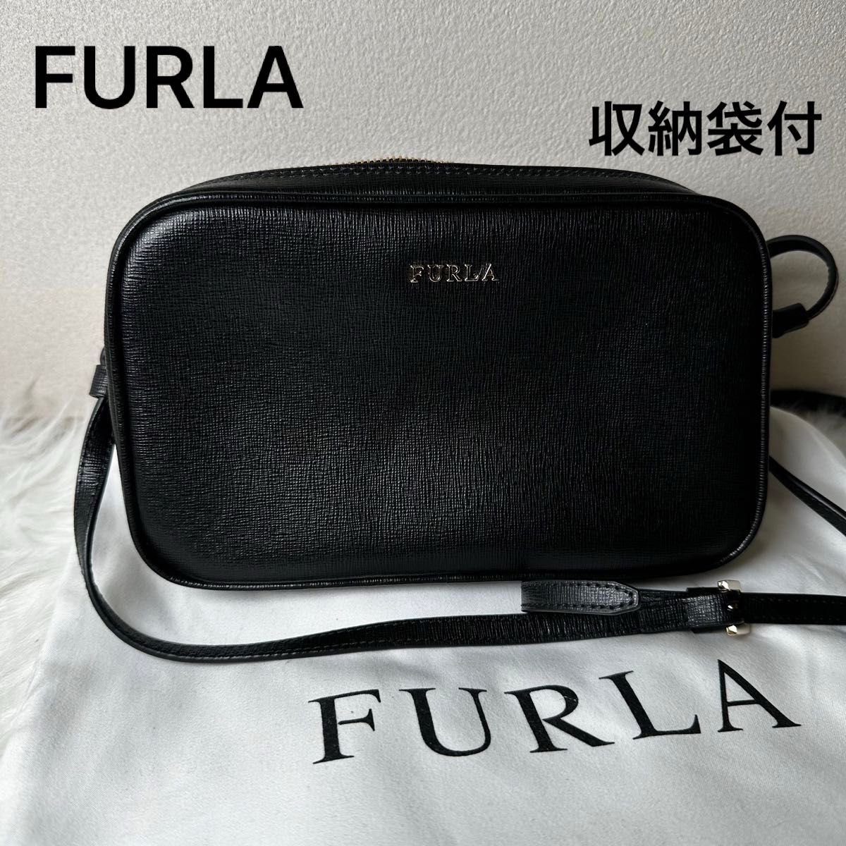 美品】FURLA フルラ LILI リリー ショルダーバッグ ダブルジップ 美品】FURLA フルラ LILI リリー ショルダーバッグ ダブルジップ