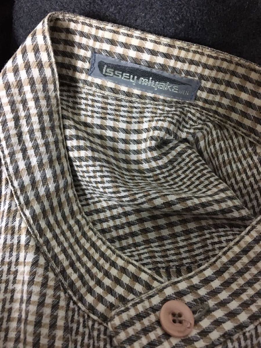 ISSEY MIYAKE MEN オールド 87SS 千鳥格子 スタンドカラーシャツ ISSEY MIYAKE MEN オールド 87SS 千鳥格子 スタンドカラーシャツ