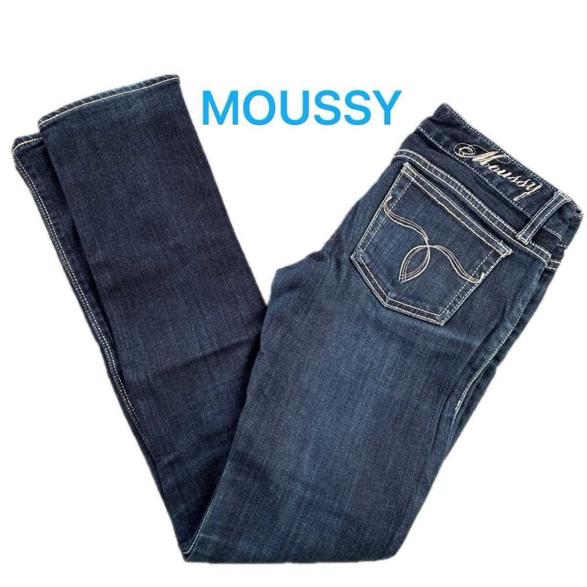 MOUSSY サイズ25 ストレッチストレートデニム ストレッチデニム MOUSSY サイズ25 ストレッチストレートデニム ストレッチデニム