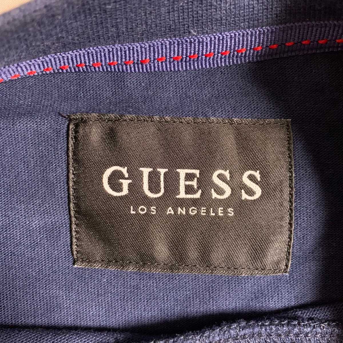 GUESS Guess футболка с длинным рукавом long T нашивка вышивка окантовка темно-синий 