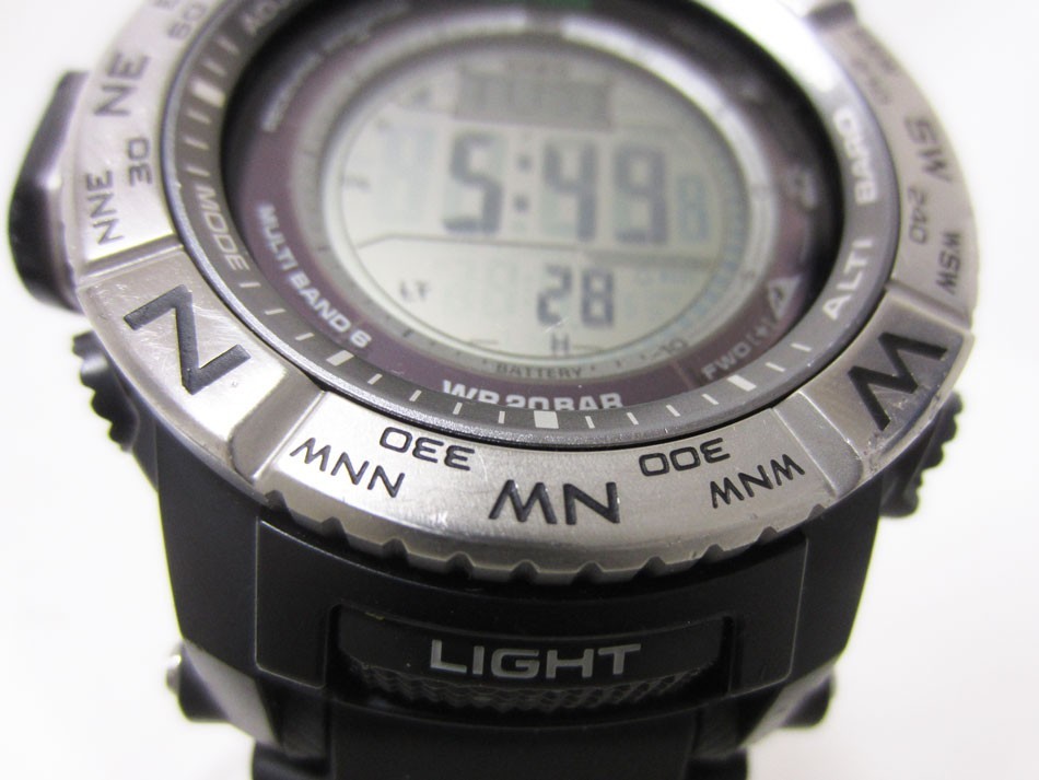 送料無料 CASIO カシオ PROTREK プロトレック 電波ソーラー メンズ 腕時計 デジタル MULTIBAND6 PRW-3500-1JF 中古_画像5
