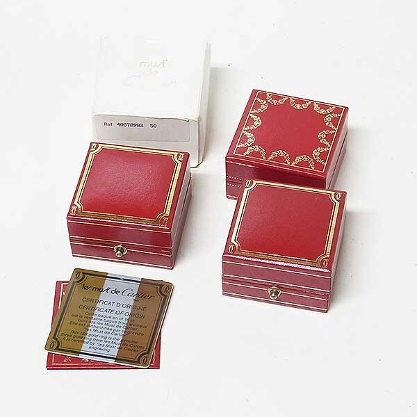 カルティエ/Cartier】ジュエリーケース・箱 3連リング用 3個 カルティエ/Cartier】ジュエリーケース・箱 3連リング用 3個