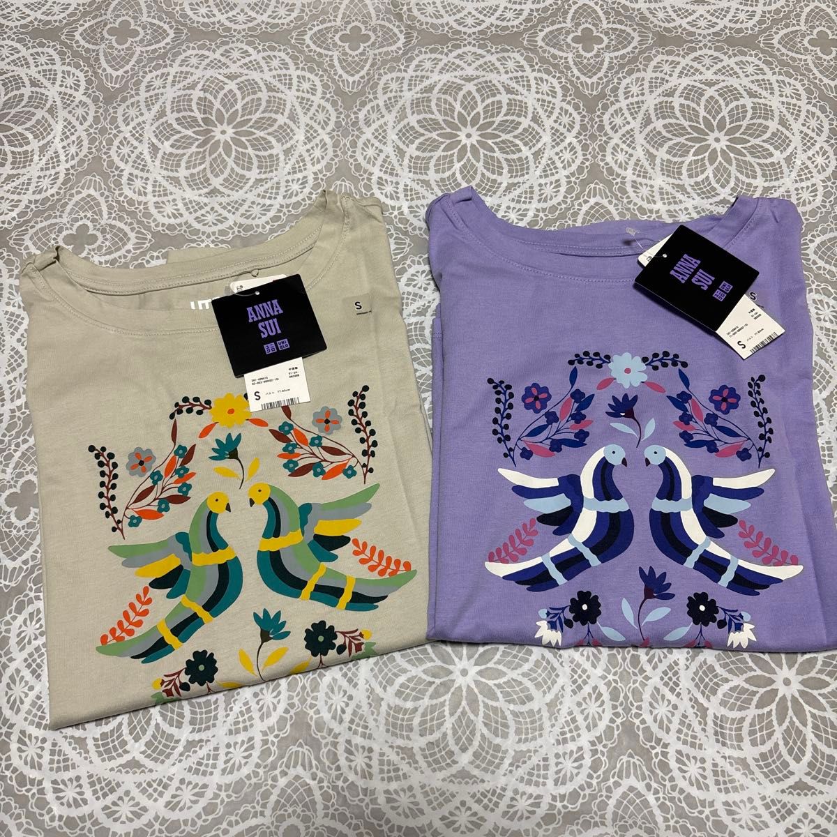 ユニクロ×アナスイ コラボ Tシャツ 2枚セット 新品未使用 S ユニクロ×アナスイ コラボ Tシャツ 2枚セット 新品未使用 S
