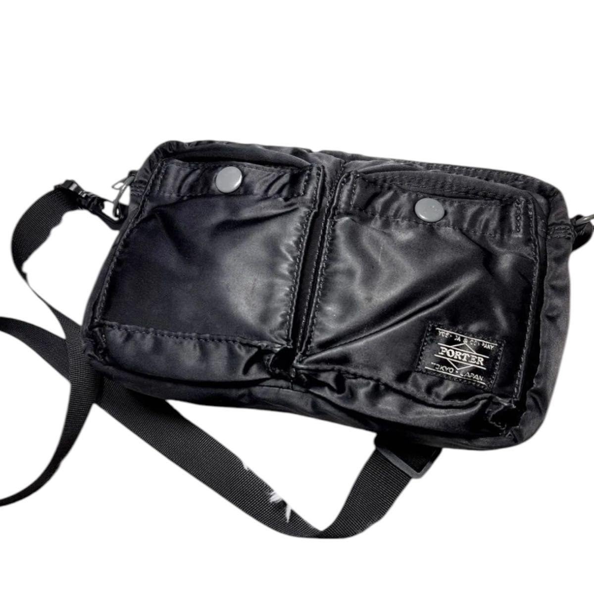 美品 吉田カバン PORTER ポーター タンカー ブラック ショルダー 美品 吉田カバン PORTER ポーター タンカー ブラック ショルダー