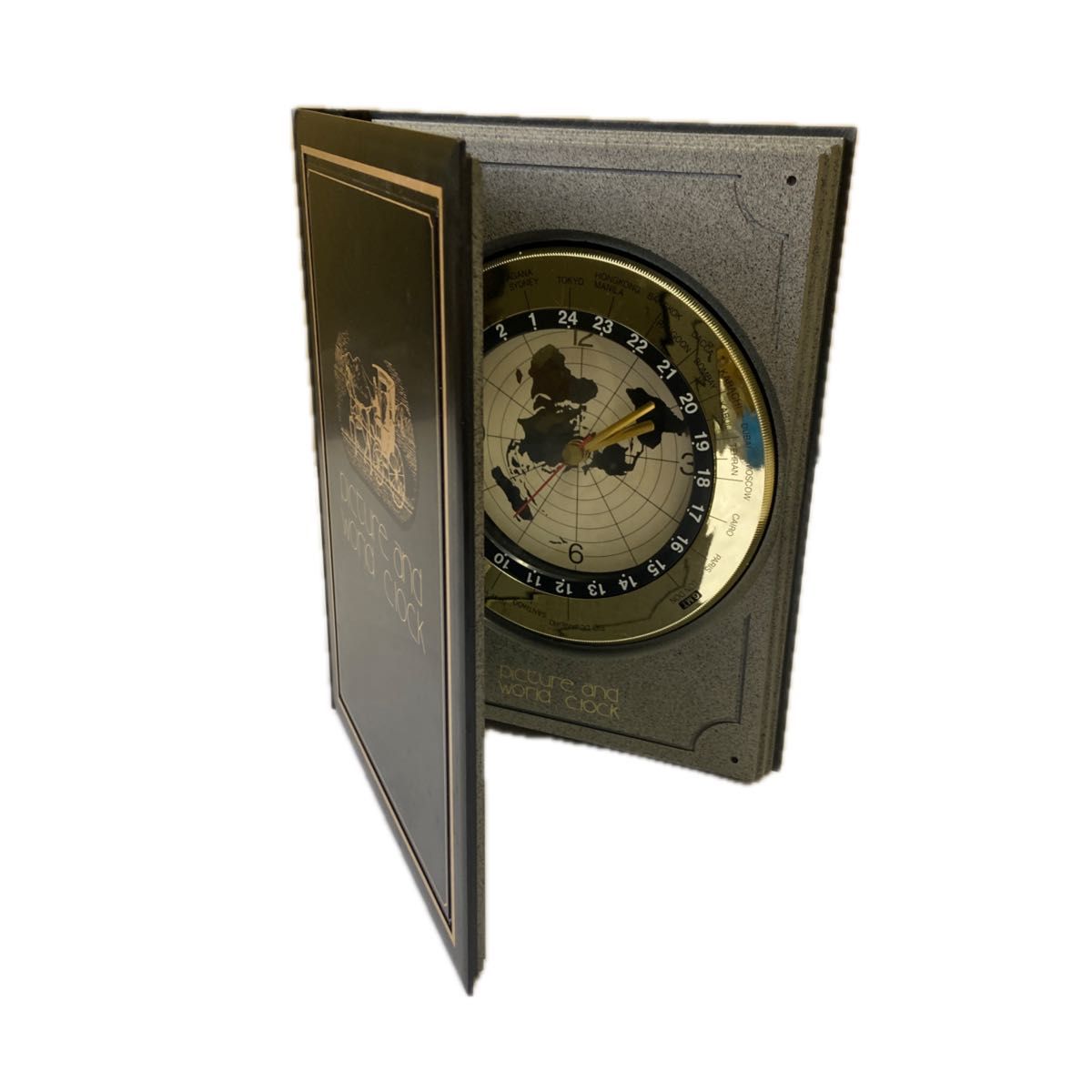 置き時計 Picture and World Clock 昭和レトロ インテリア