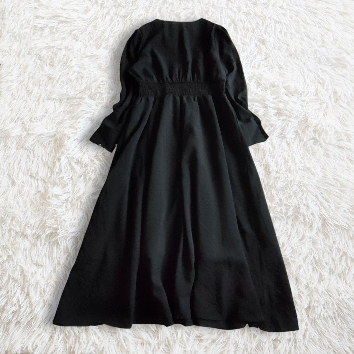 新品タグ付き JUNOAH ジュノア ワンピース XL LL ブラック 黒 新品タグ付き JUNOAH ジュノア ワンピース XL LL ブラック 黒