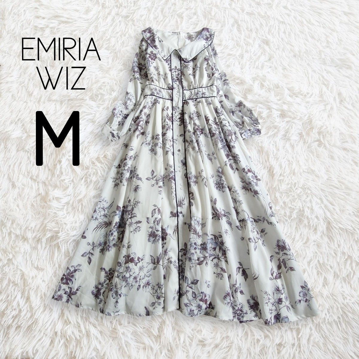 EMIRIAWIZ エミリアウィズ ワンピース M ホワイト 白 花柄 総柄 EMIRIAWIZ エミリアウィズ ワンピース M ホワイト 白 花柄 総柄