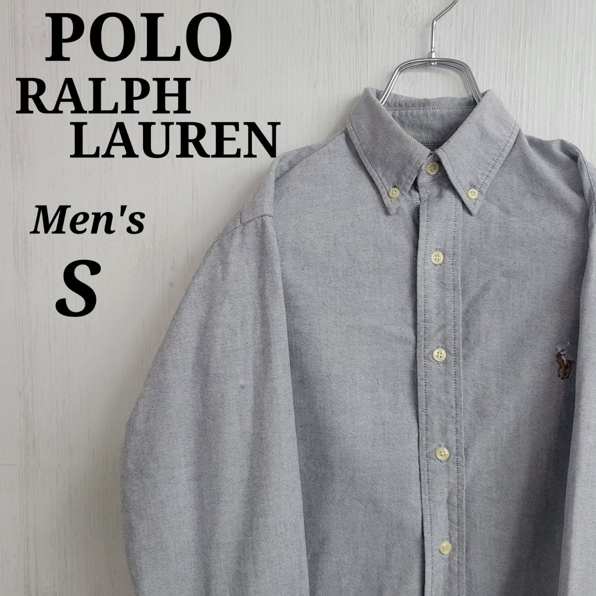 RALPH LAUREN ラルフローレン 長袖シャツ S グレー 刺繍ロゴ RALPH LAUREN ラルフローレン 長袖シャツ S グレー 刺繍ロゴ