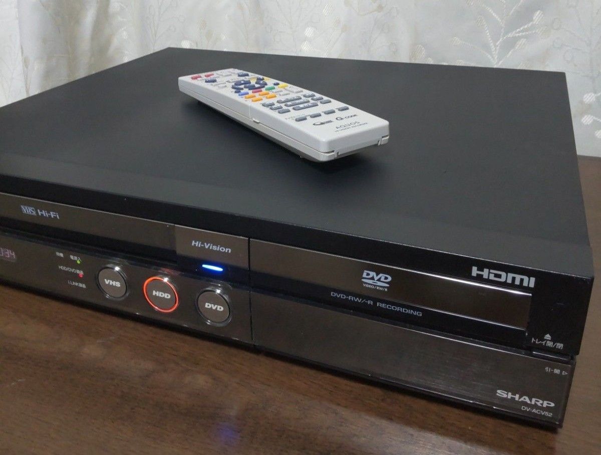 動作品シャープAQUOSビデオ一体型HDD/DVDレコーダー≪DV-ACV52 動作品シャープAQUOSビデオ一体型HDD/DVDレコーダー≪DV-ACV52
