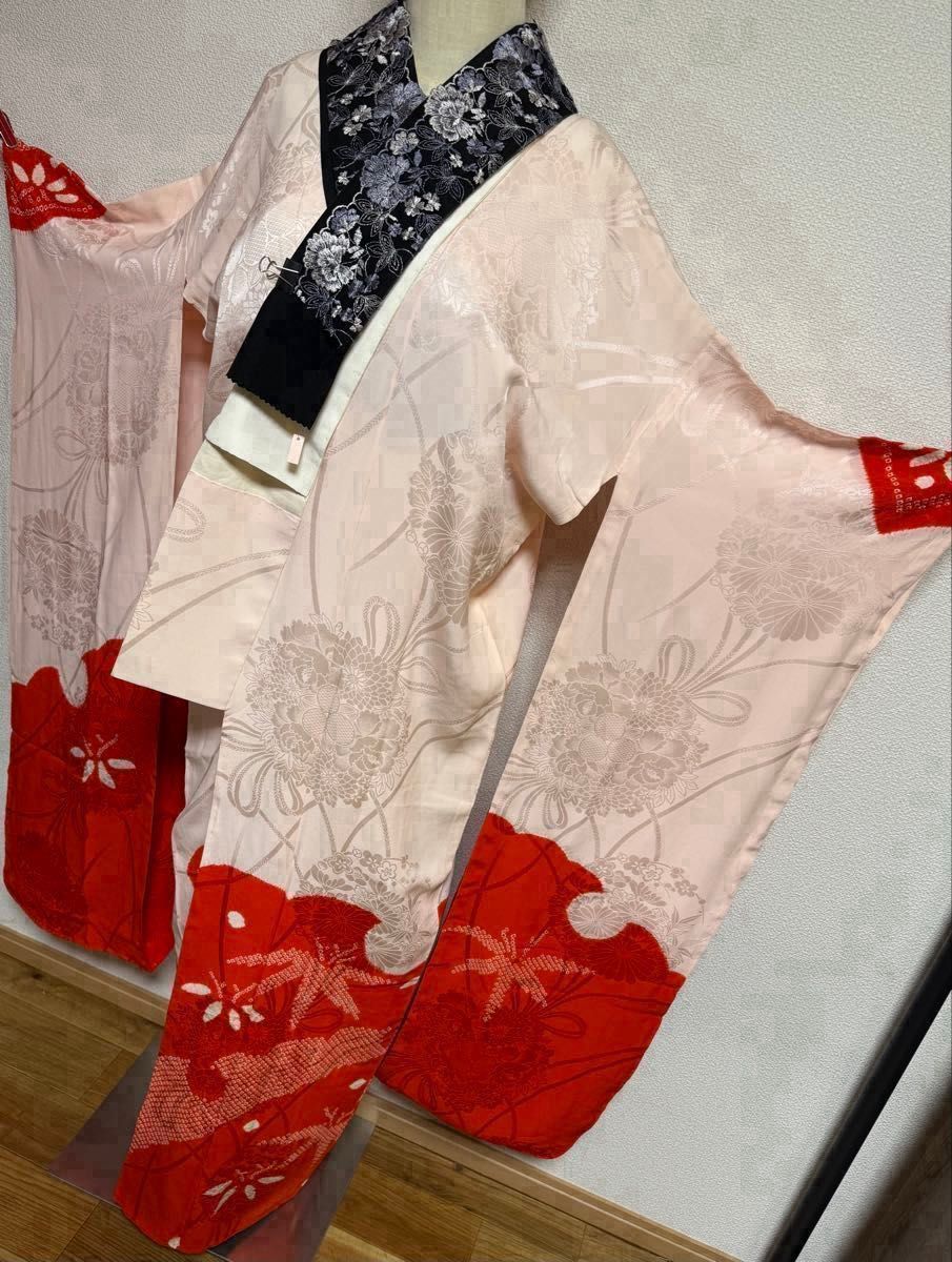 正絹振袖フルセット 駒刺繍 吉祥紋様 正絹長襦袢付き|Yahoo 正絹振袖フルセット 駒刺繍 吉祥紋様 正絹長襦袢付き|Yahoo