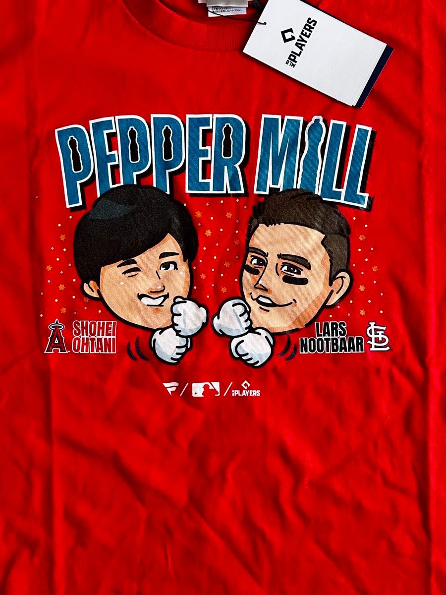 超希少 大谷翔平 ヌートバー コラボ Tシャツ WBC優勝記念 レッド 超希少 大谷翔平 ヌートバー コラボ Tシャツ WBC優勝記念 レッド