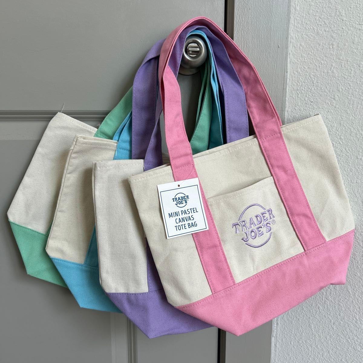 新作・完売品 Trader Joe's ミニパステルキャンバストートバッグ 新作・完売品 Trader Joe's ミニパステルキャンバストートバッグ