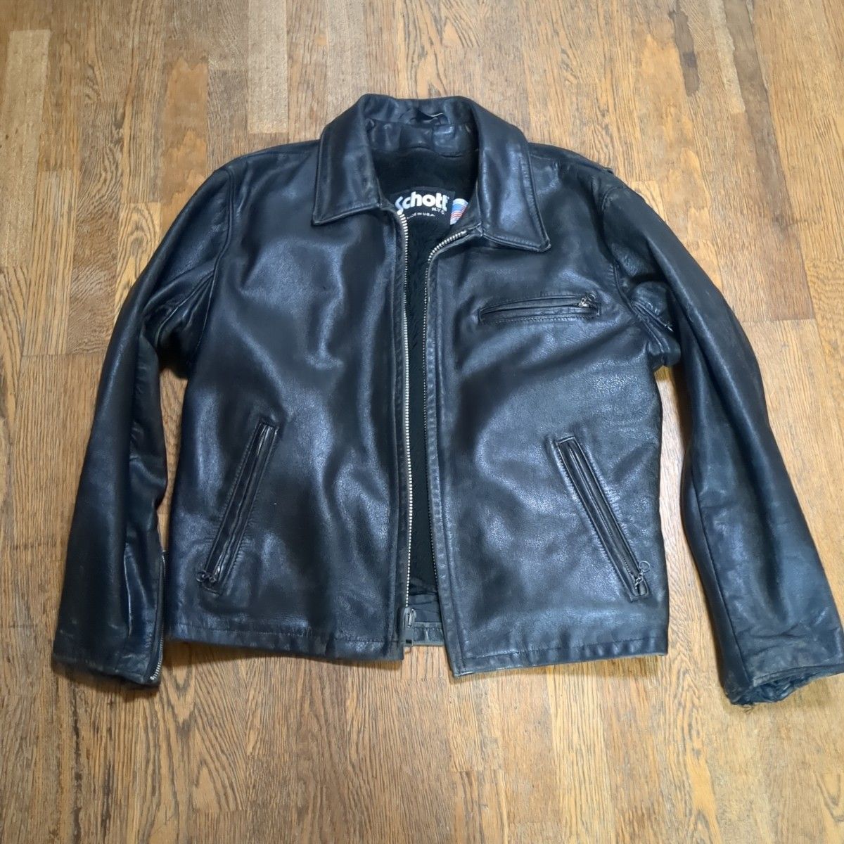 ショット シングルライダース 牛革 ブラック schott レザー ショット シングルライダース 牛革 ブラック schott レザー