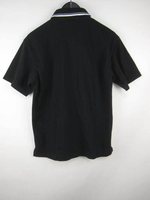 トロイブロス Troy Bros ポロシャツ 半袖 ハーフジップ M 黒 メンズ E325_画像2