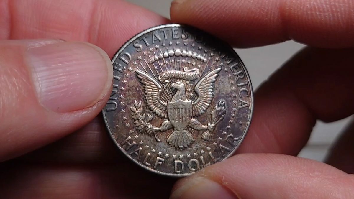 1964年ハーフダラー ケネディ銀貨 トーン 古銭 アメリカ