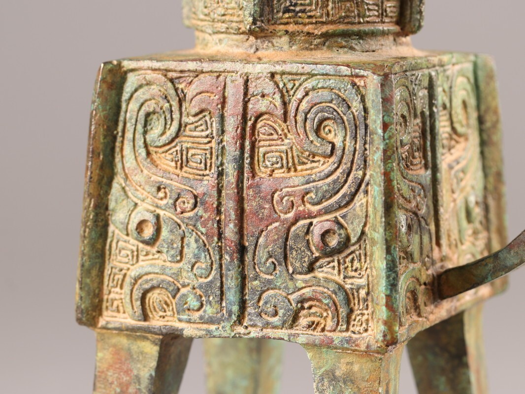 中国古玩 唐物 青銅器 発掘 爵 時代物 極上品 初だし品 D2363 中国古玩 唐物 青銅器 発掘 爵 時代物 極上品 初だし品 D2363
