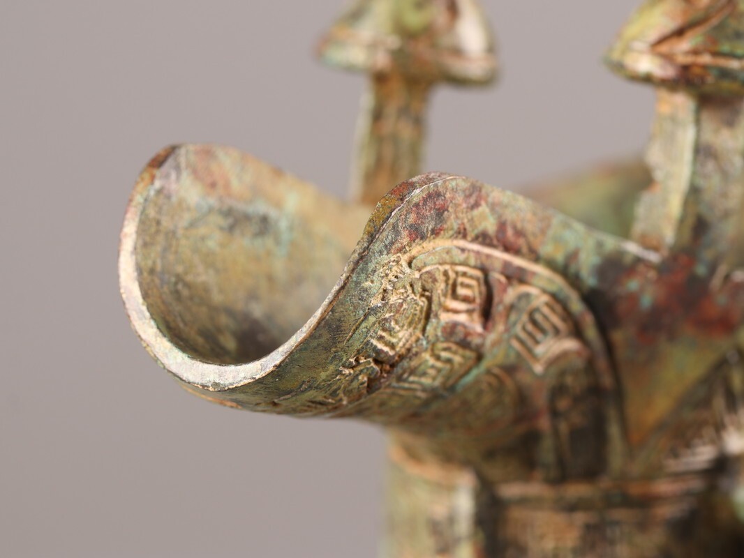 中国古玩 唐物 青銅器 発掘 爵 時代物 極上品 初だし品 D2363 中国古玩 唐物 青銅器 発掘 爵 時代物 極上品 初だし品 D2363