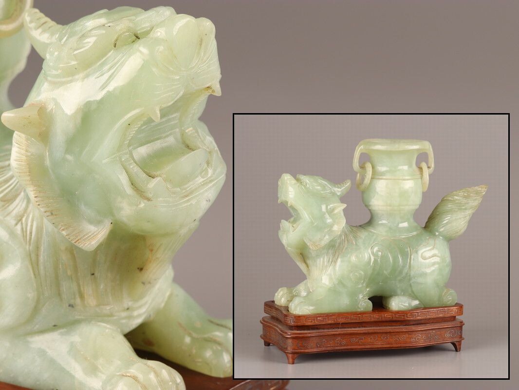 中国古玩 唐物 緑砡石 翡翠 遊環 置物 香炉 時代物 極上品 初 中国古玩 唐物 緑砡石 翡翠 遊環 置物 香炉 時代物 極上品 初