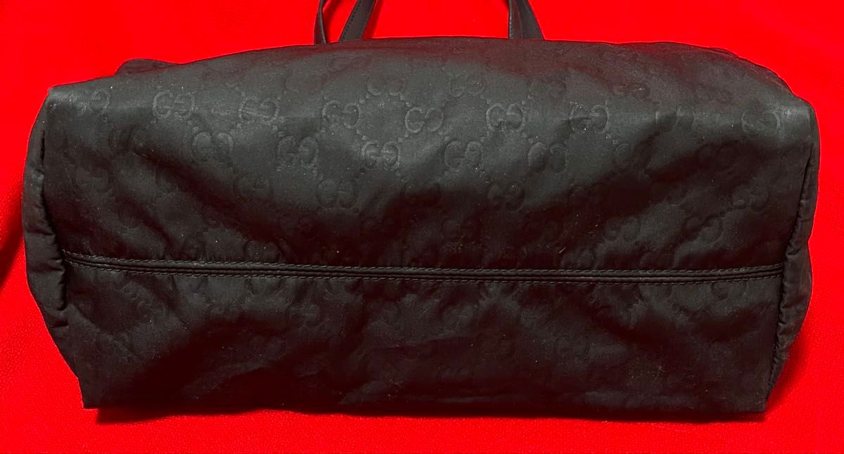 美品本物】 GUCCI グッチ ナイロン×本革 カバン バッグ トート 美品本物】 GUCCI グッチ ナイロン×本革 カバン バッグ トート