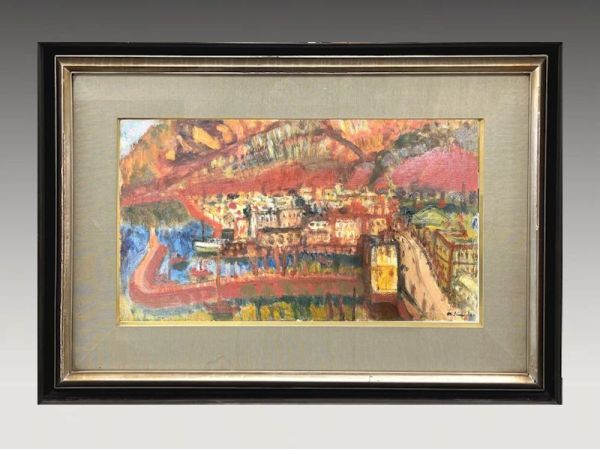 FCP】 真作保証 伊谷賢蔵 油彩画12号変 「風景」 大型作品 FCP】 真作保証 伊谷賢蔵 油彩画12号変 「風景」 大型作品