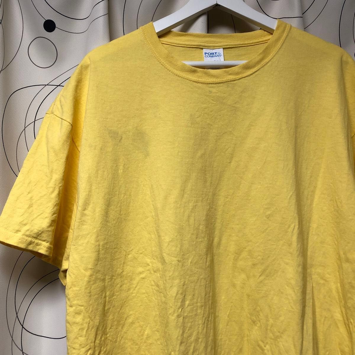 訳あり US古着 無地Tシャツ 半袖 イエロー コットン100 訳あり US古着 無地Tシャツ 半袖 イエロー コットン100