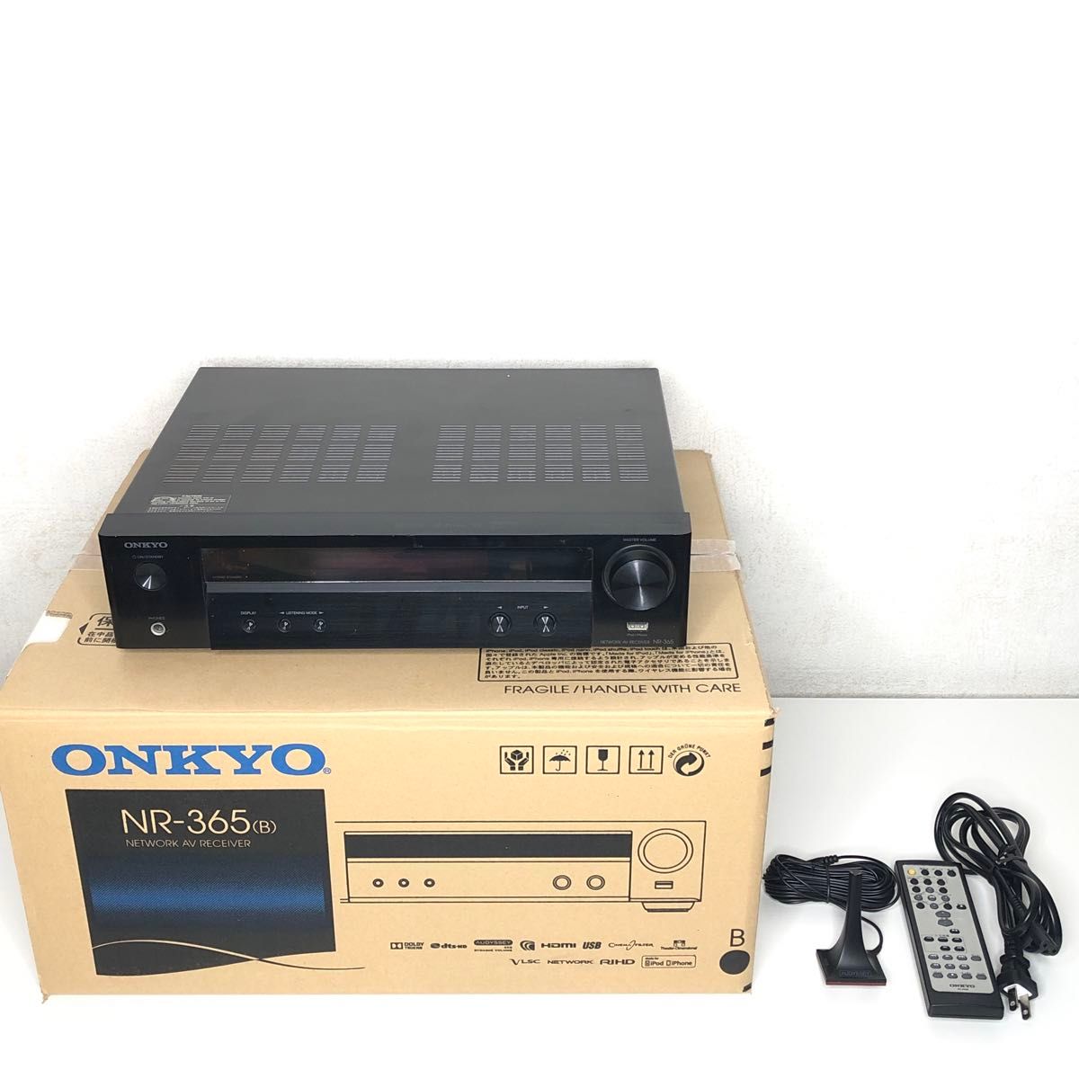 ONKYO ネットワークAVレシーバー NR-365(B) 動作品 オーディオ ONKYO ネットワークAVレシーバー NR-365(B) 動作品 オーディオ