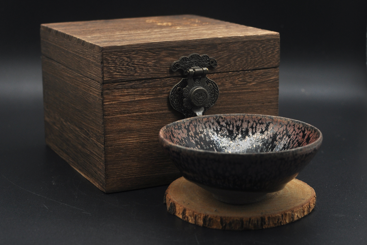ヤフオク! - ☆唐物古玩古董☆宋時代 建窯 希少品 曜変 桜天目 茶碗