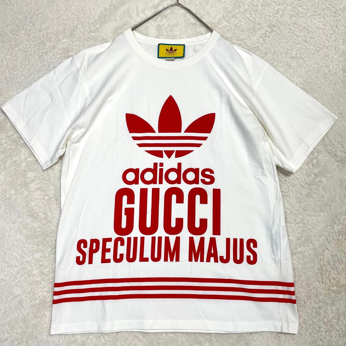 美品 グッチ アディダス コラボ ロゴ Tシャツ 717422 Lサイズ 美品 グッチ アディダス コラボ ロゴ Tシャツ 717422 Lサイズ