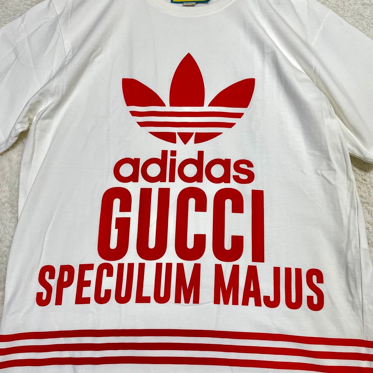 美品 グッチ アディダス コラボ ロゴ Tシャツ 717422 Lサイズ 美品 グッチ アディダス コラボ ロゴ Tシャツ 717422 Lサイズ