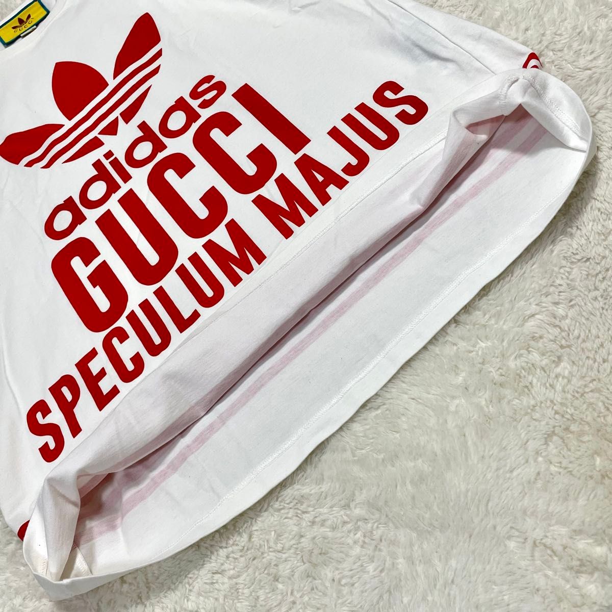 美品 グッチ アディダス コラボ ロゴ Tシャツ 717422 Lサイズ 美品 グッチ アディダス コラボ ロゴ Tシャツ 717422 Lサイズ