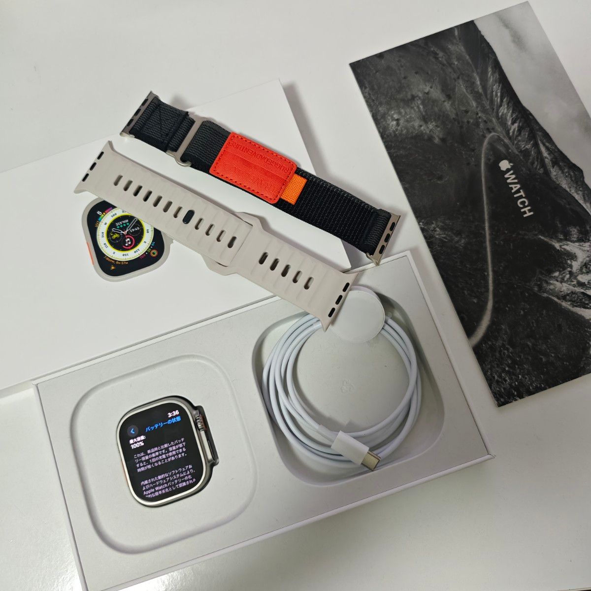 未使用 apple watch ultra 49mm Gps+cellular 保証1年あり 未使用 apple watch ultra 49mm Gps+cellular 保証1年あり