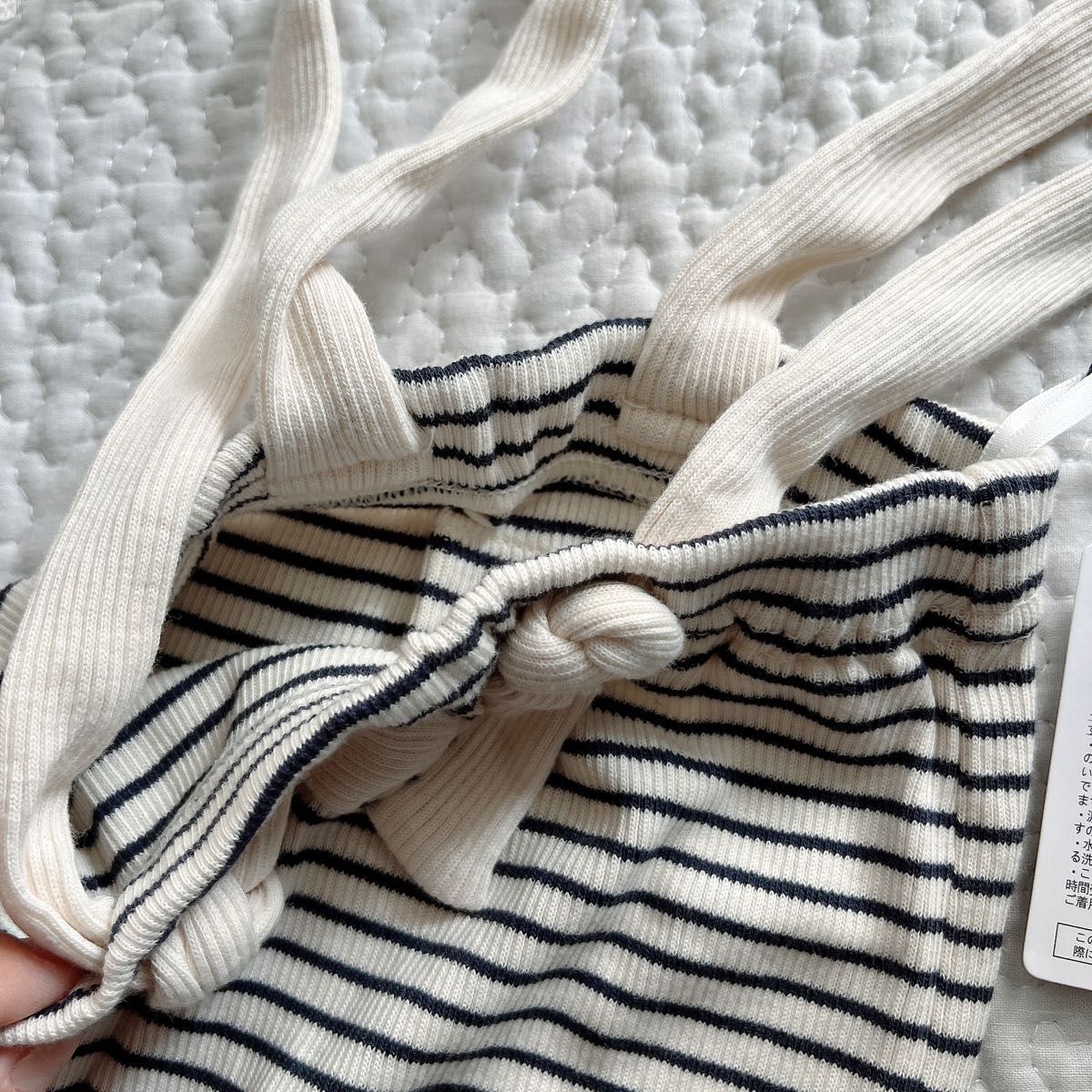 cottoli ボーダー サス付きレギンス