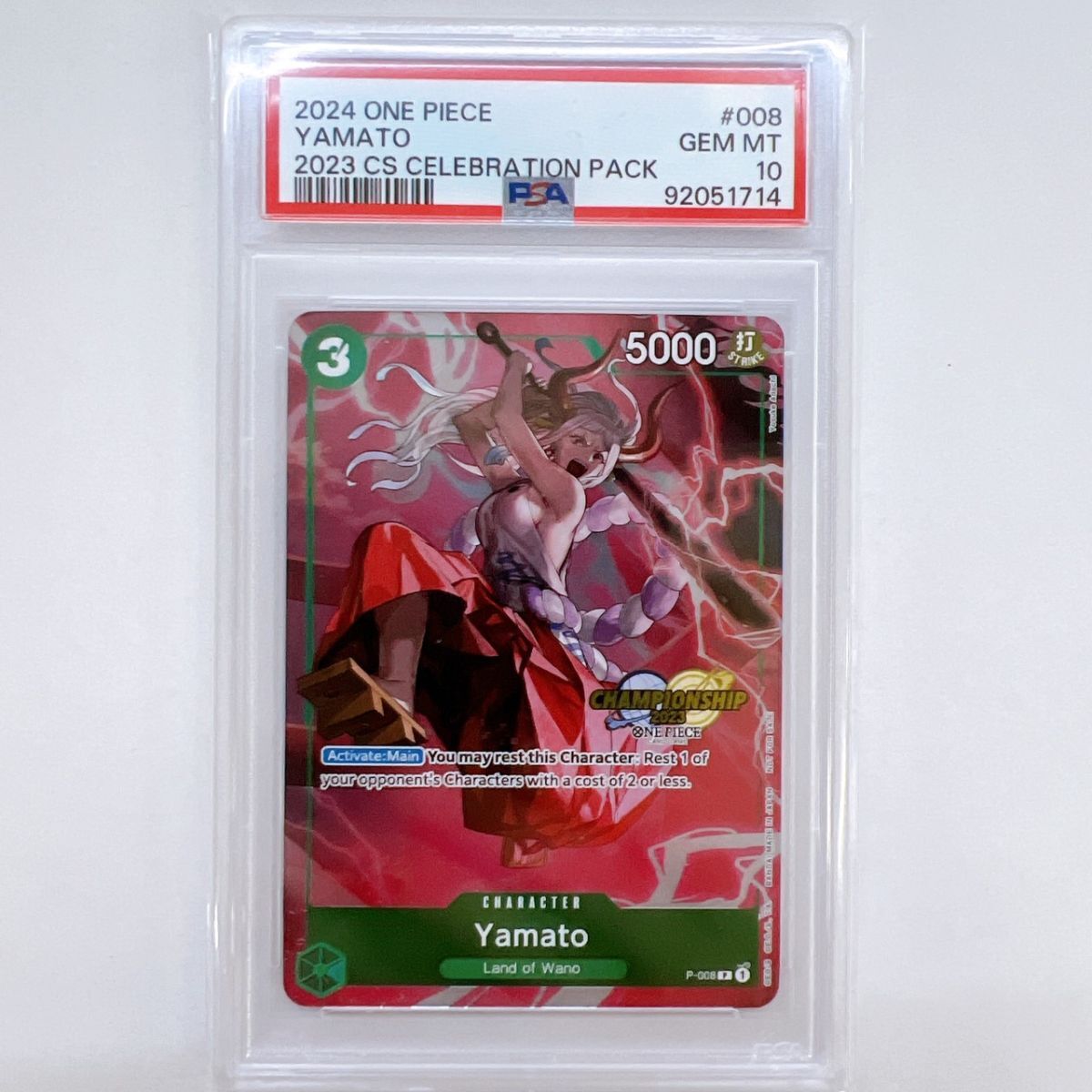 80/YR589♪ワンピースカード PSA10 P-008 ヤマト チャンピオン 80/YR589♪ワンピースカード PSA10 P-008 ヤマト チャンピオン