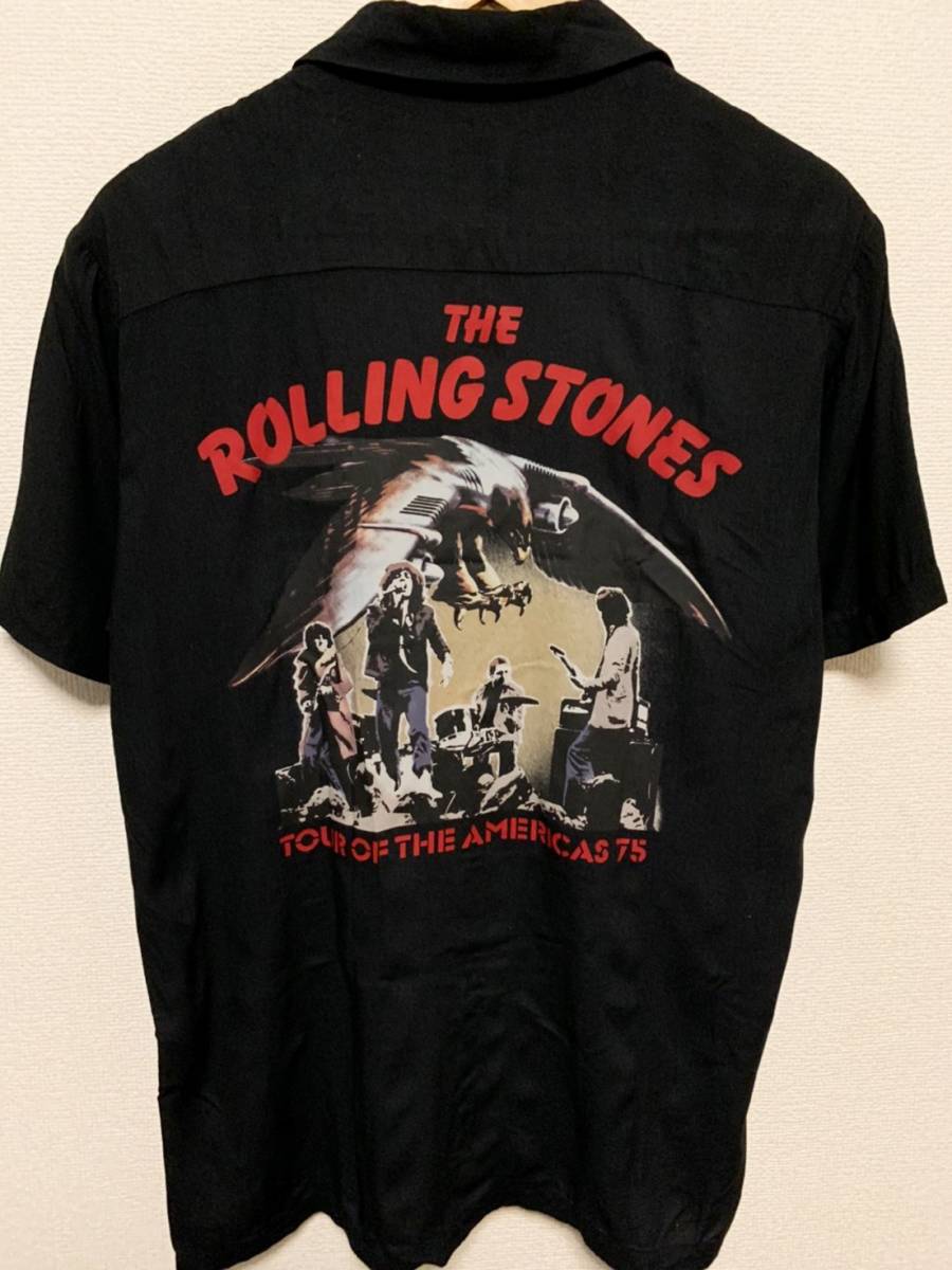 ★値下げ交渉あり★ヒステリックグラマー ROLLING STONESボーリングシャツ★L882★美品 サイズM ローリングストーンズ hysteric glamour ._画像1