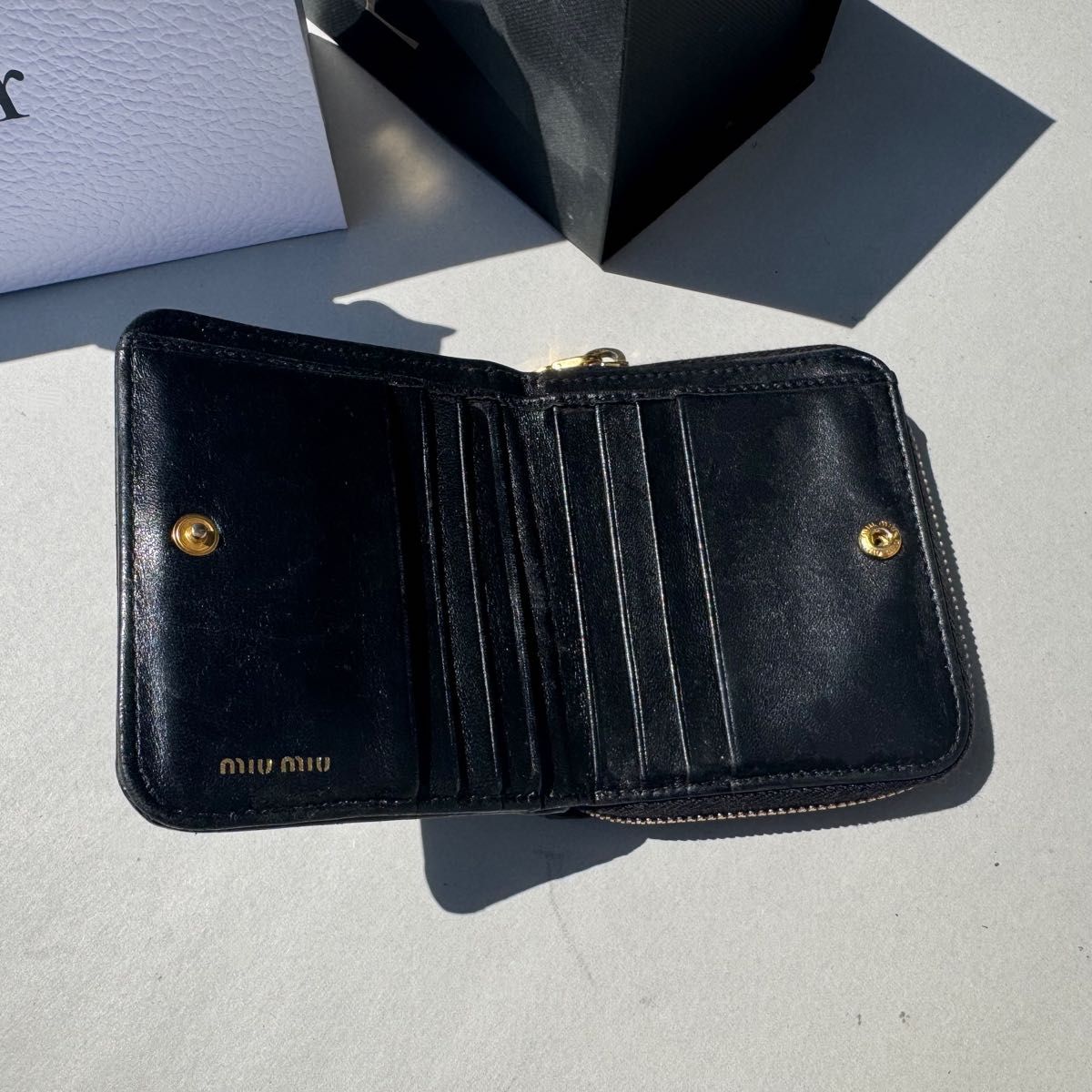 miumiu 二つ折り財布 マテラッセ ブラック|Yahoo!フリマ(旧 miumiu 二つ折り財布 マテラッセ ブラック|Yahoo!フリマ(旧