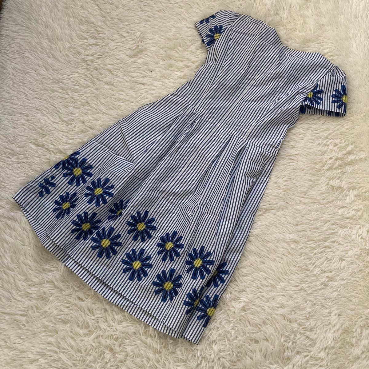美品 エムズグレイシー M'S GRACY 花柄 ストライプ ワンピース38 美品 エムズグレイシー M'S GRACY 花柄 ストライプ ワンピース38