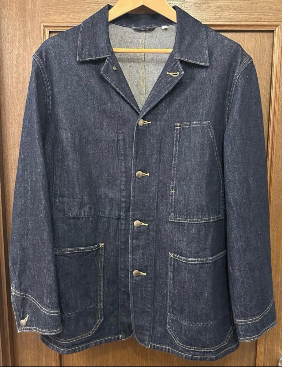 UNIQLO U メンズ オーバーシャツジャケット(デニム) ネイビー UNIQLO U メンズ オーバーシャツジャケット(デニム) ネイビー