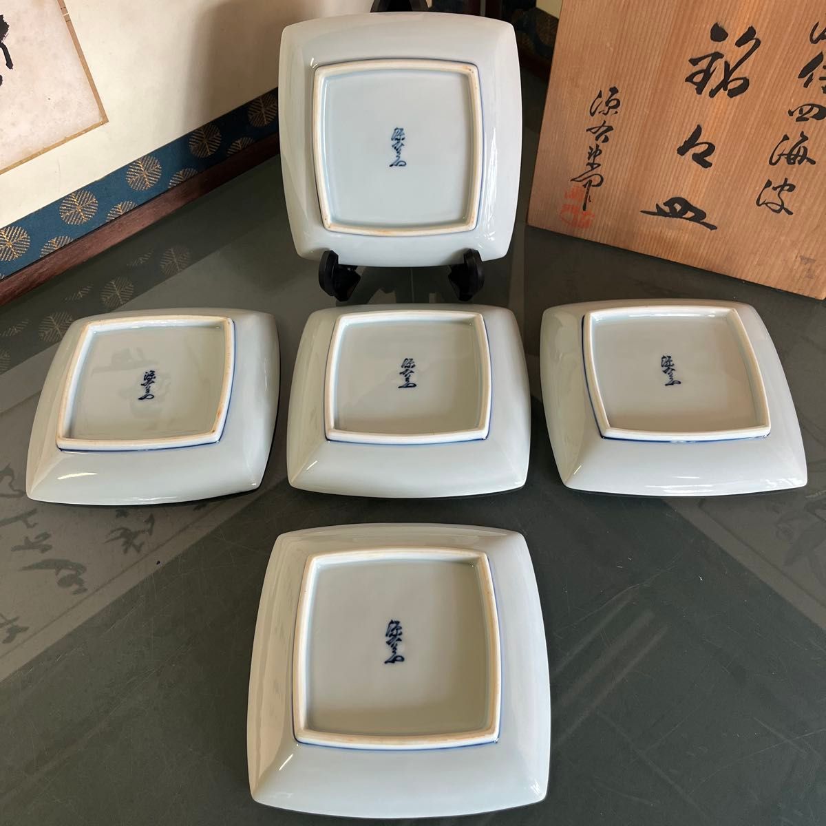 源右衛門 染付四海波 銘々皿5枚 源右衛門窯|Yahoo!フリマ(旧 源右衛門 染付四海波 銘々皿5枚 源右衛門窯|Yahoo!フリマ(旧
