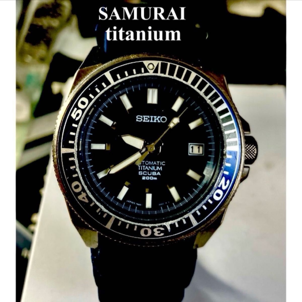 極希少SEIKO prospex SAMURAI titan DIVER s 7s25-00D0 SBDA003 極希少SEIKO prospex SAMURAI titan DIVER s 7s25-00D0 SBDA003