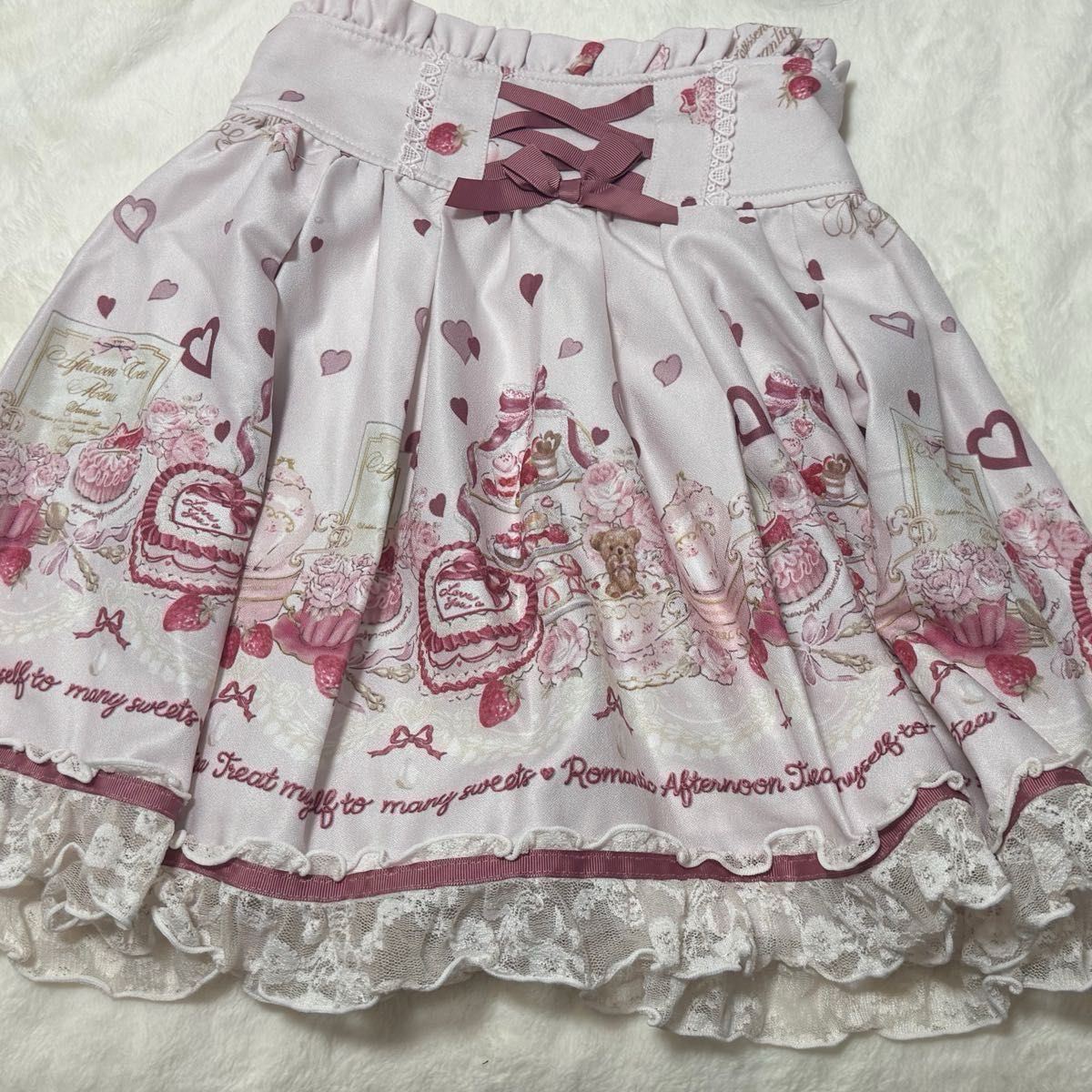 LIZLISA リズリサ Many Hearts Afternoontea柄 セットアップ LIZLISA リズリサ Many Hearts Afternoontea柄 セットアップ