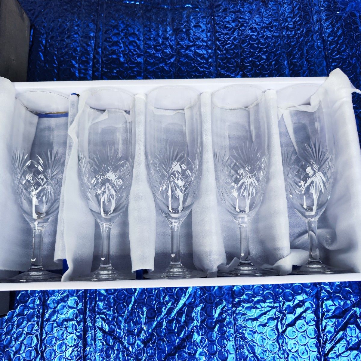 HOYA クリスタルグラス 5客セット 新生活 希少 CRYSTAL 箱付 HOYA クリスタルグラス 5客セット 新生活 希少 CRYSTAL 箱付