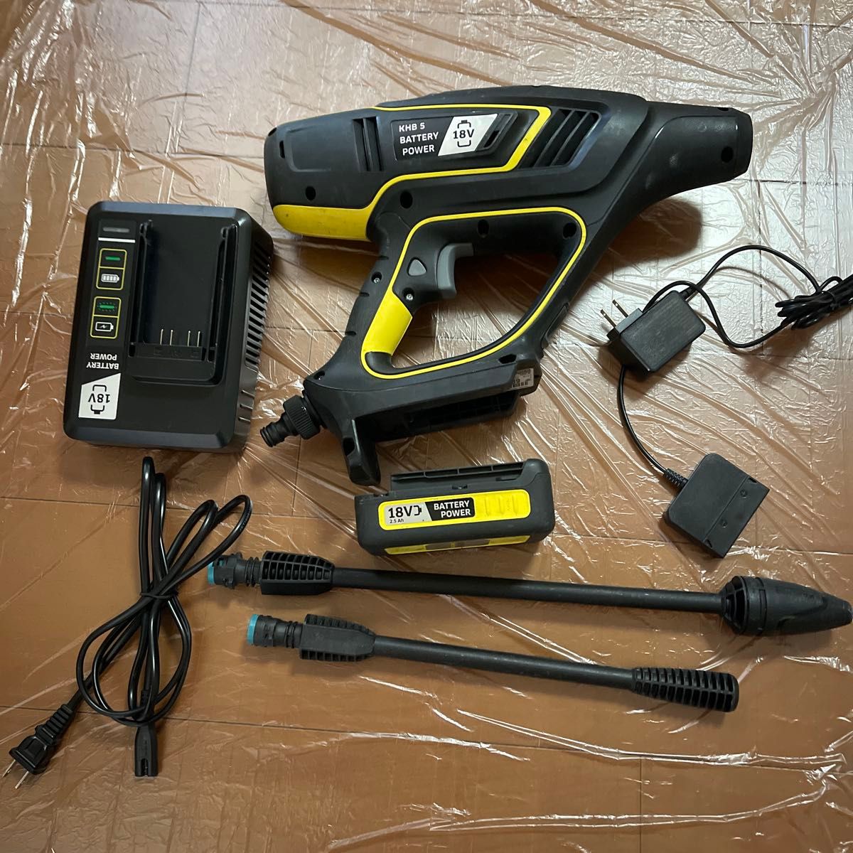 ケルヒャーKHB5 バッテリーセット高圧洗浄機 急速充電器付き ケルヒャーKHB5 バッテリーセット高圧洗浄機 急速充電器付き