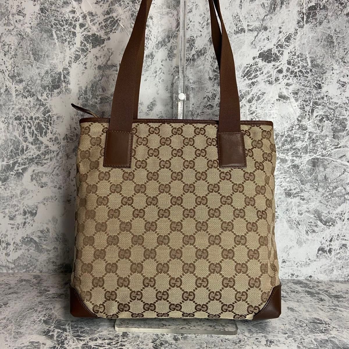 GUCCI グッチ ハンドバッグ トートバッグ キャンバス ブラウン GUCCI グッチ ハンドバッグ トートバッグ キャンバス ブラウン