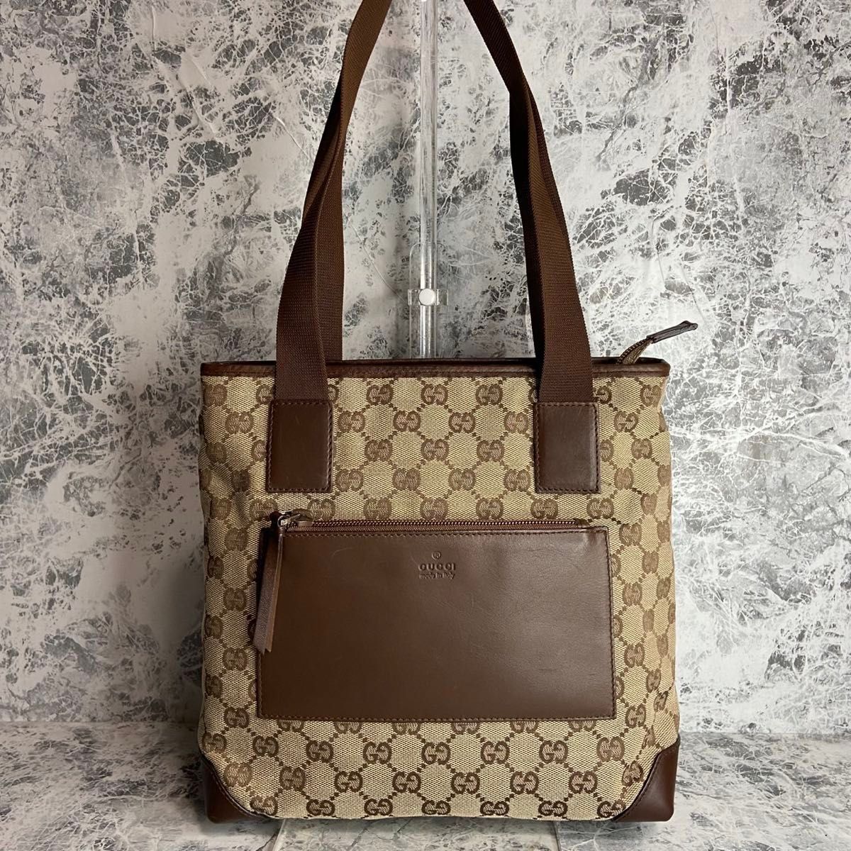 GUCCI グッチ ハンドバッグ トートバッグ キャンバス ブラウン GUCCI グッチ ハンドバッグ トートバッグ キャンバス ブラウン