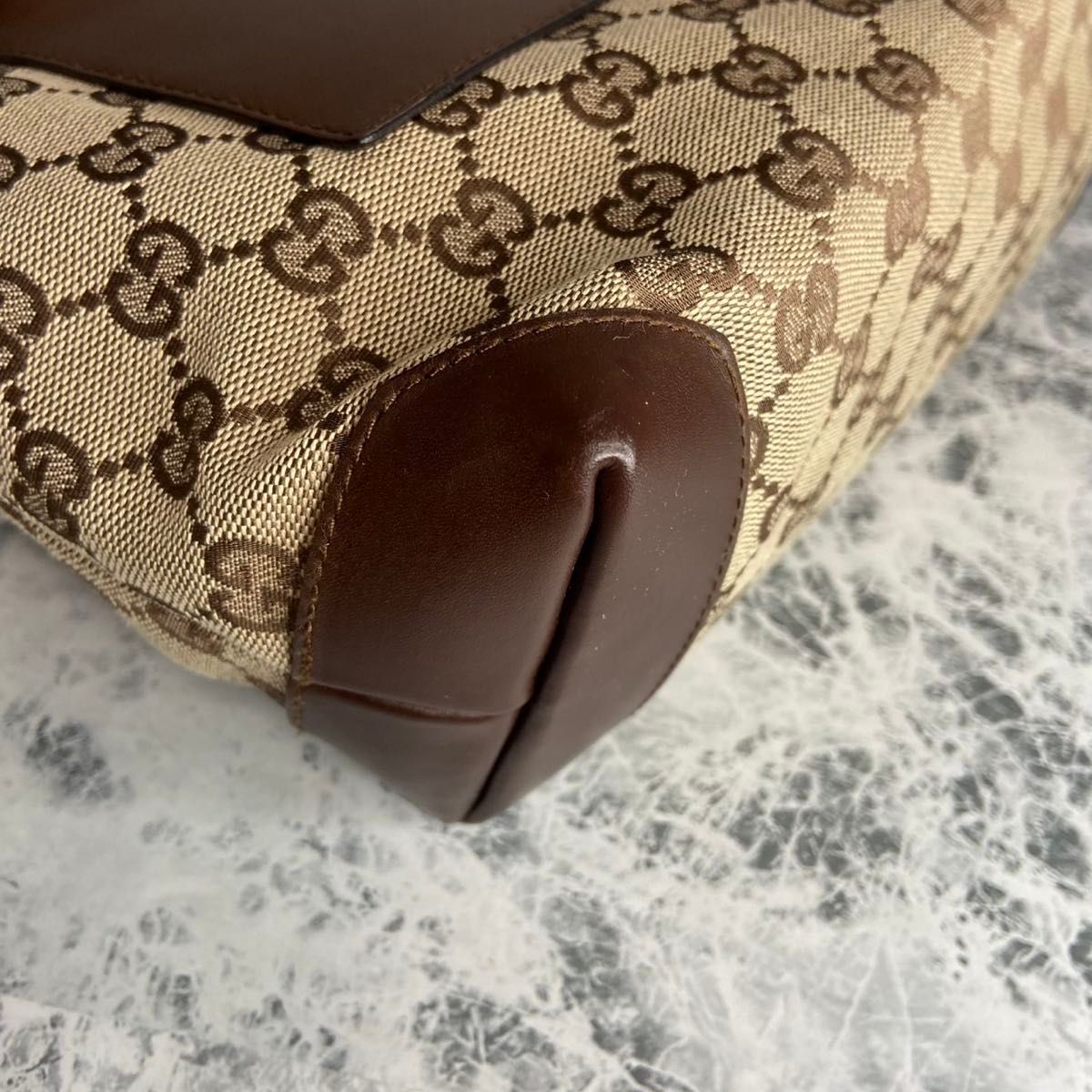 GUCCI グッチ ハンドバッグ トートバッグ キャンバス ブラウン GUCCI グッチ ハンドバッグ トートバッグ キャンバス ブラウン