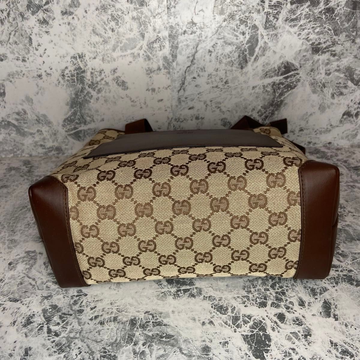 GUCCI グッチ ハンドバッグ トートバッグ キャンバス ブラウン GUCCI グッチ ハンドバッグ トートバッグ キャンバス ブラウン